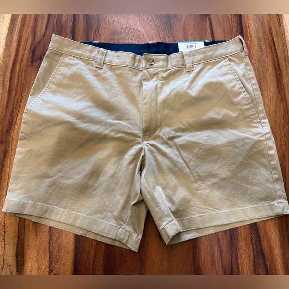 Club Room Beige Flat Front Shorts - Picture 1 of 3